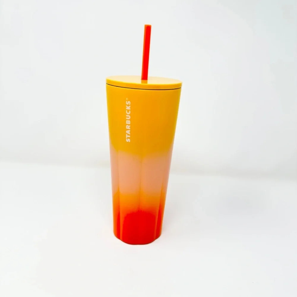 Starbucks Gradient Orange Sherbet Cold Cup 24 oz NWT - Picture 2 of 5